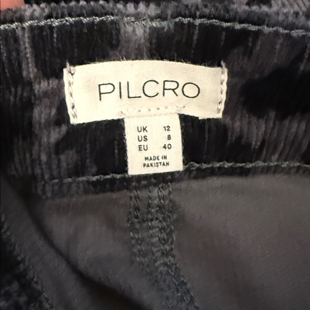 Anthropologie Pilcro Corduroy Mini Slirt Leopard Print Sz NEW - Picture 3 of 5